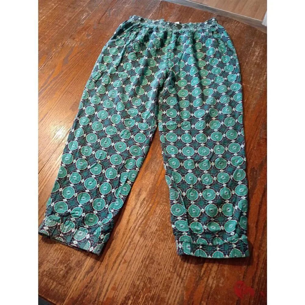 XL Cato Elastic Waist Pull On Pants Cropped Ankle Capri Multi Color Joggers